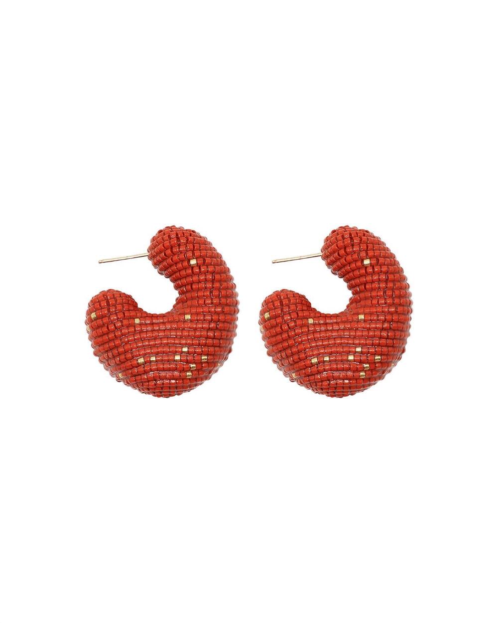 NEW SUSANA VEGA JEWELRY women's roccia earrings in tomato red